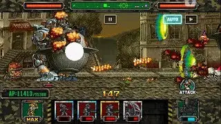 [HD]Metal slug ATTACK. PRACTICE! IKARI+GIGANT SLUG  VS  MARS PEOPLE+DAIMANJI !!! (2.6.0 ver)