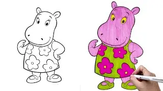 Hippo Coloring Page #Shorts