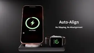 Mukiya Foldable 3-in-1 MagSafe Wireless Charging Station for Apple Devices