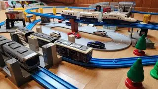 Plarail Shinkansen and Tomica toy town world City Building#トミカ #新幹線 #قطارات #trem #train #tomica #火車