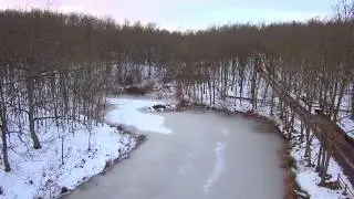 In volo Sul&nbsp; laghetto di Decorata  ghiacciato ❄