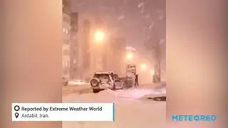 Very heavy snowfall in northern Iran