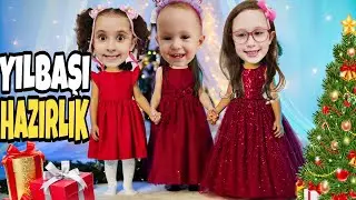 YILBAŞI HAZIRLIK !! BAHAR BANU ALYA VE ASEL MİRA YENİ YIL İÇİN KIRMIZI GİYİNDİ !! 