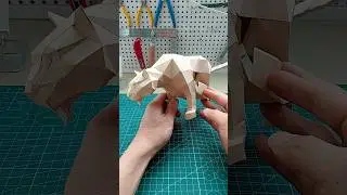 A Paper Tiger | Handmade Paper Sculpture #diy #thehandmadens #short #papercraft  #homemadepapercraft