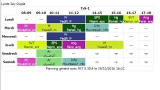 1 - Installation et configuration du logiciel FET timetable (cr&eacute;ateur des emplois du temps )