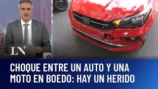 Choque entre un auto y una moto en Boedo: hay un herido