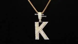 Letter Necklace for Women | Millennium Jewelery #moissanite #icedoutjewelry  #diamond #pendant