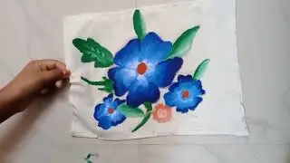 # HOMEMADE hand karchief / cloth , paintings , thread 🧵 needle / art world by swathi##