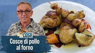 Cosce di pollo al forno con patate americane e aglio al melograno - Si fa così | Chef BRUNO BARBIERI