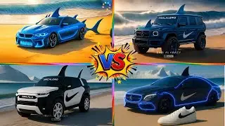Shark BMW vs Shark G-Wagon vs OrcaLero Car vs Shark Mercedes CLS~Tiles Hop EDM Rush
