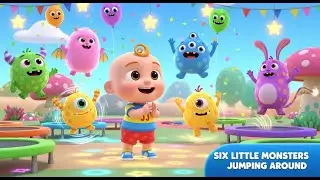 Six Little Monsters Jumping Around | Fun Monster Counting Song | Active Play & Learning Rhyme