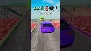 Итальянский зомби-мутант против прыжкового испытания - BeamNG.Drive #italianbrainrot