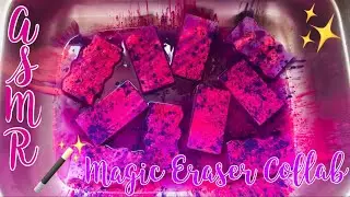 💖🪄 [ ASMR ] MAGIC ERASER COLLAB WITH SPONGE RIPPING ✨💜