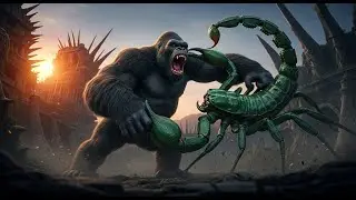 King Kong vs Giant Scorpion &ndash; The Forsaken City of Razorback Monsters #kingkong #movie #ai