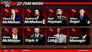 WWE 2K17 General Manager (GM) Mode Concept | PS4/XB1 |