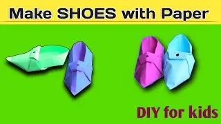 Make Realistic Paper Shoes with Just Paper! || Cute Paper Shoes Craft for Kids || DIY #paper crafts
