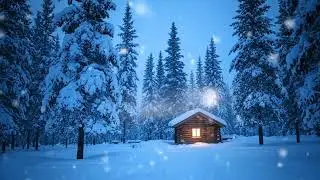 Cozy Cabin in Snowy Forest - Relaxing Ambient Loop
