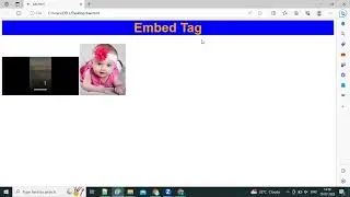 How to use embed tag in HTML