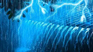 Heal Your Soul and Sleep Deeply with Heavy Rainfall & Thunder Reverberating on a Metal Roof at Night