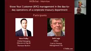 Know Your Customer (KYC) management in the day-to-day operations of a corporate treasury department