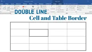 Table cell Border Double Line MS Word | How To Insert Double line Table Border In Microsoft Word