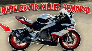 Aprilia RS660 Extrema Muffler and DB Killer Removal!!