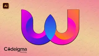 How To Make Letter W Logo Design Illustrator |Design 3| Lettermark Logo Series | Codeigma Learning