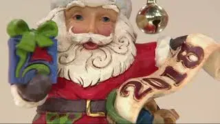 Jim Shore Heartwood Creek Exclusive Dated 2018 Santa Ornament on QVC