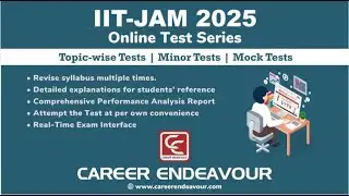 IIT JAM Online Test Series 2025. #iitjam #iitjamonlinetest #careerendeavour #iitjam2025 #iitjamexam