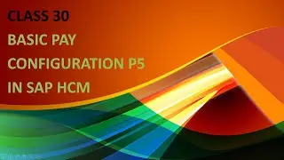SAP HCM Basic Pay Configuration  P5 SAP HR CLASS 30