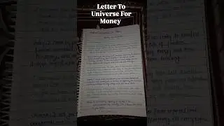 Letter To Universe For Money Manifestation #shorts #lawofattraction