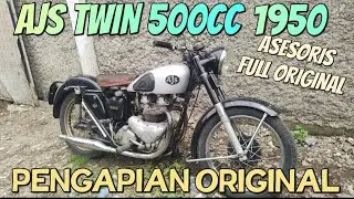 Продаётся старинный мотоцикл AJS Twin 500cc 1950 года | Оригинальное зажигание | Отличное состояние