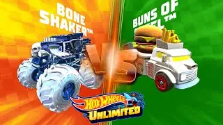 Hot Wheels Unlimited 2: Let&rsquo;s Race Monster Trucks Blizzard Basher Vs Buns Of Steel