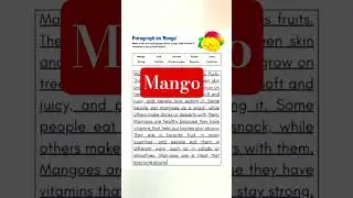 🥭Essay On Mango | Mango Essay | Mango Essay In English | Essay On Mango In English | Short Essay