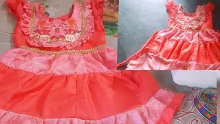 Four-layer children's designer clothes made from scraps of fabric