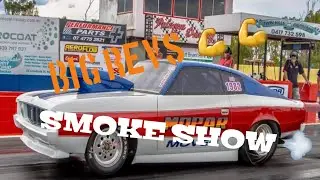 Mopar Mover heating them slicks up ( Australian Valiant Charger) Drag Car Big Burnout 💪💪