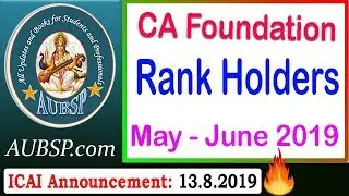 CA Foundation Toppers June 2019 are Rajat, Kalivarapu, Priyanshi and Minal