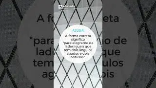 Qual o correto: &laquo;losango&raquo; ou &laquo;los&acirc;ngulo&raquo;? #infopedia #shorts #bomportugues #youtube