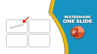 How to insert watermark in PowerPoint on one slide