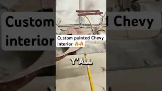 OBS Chevy custom painted interior 🔥🔥 WAIT FOR PART 2 #staylowkustoms#automobile#paintandbody#miami