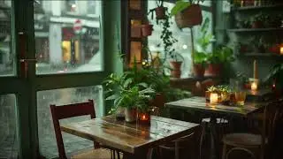 Candlelight Rainy Cafe Ambience (30 Minutes) - 4K Static Loop: Misty Window & Soft Glow