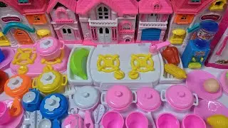 Toy ASMR Cooking 🍳 2 Pink Kitchen Sets & Doll Houses | Satisfying Unboxing No Talking