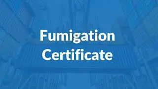What is Fumigation Certificate | Why this is important in Export Shipment | Detail Information