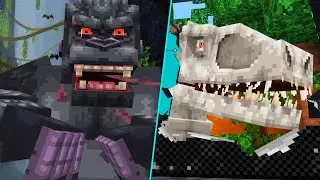 New Universal Studios Minecraft DLC! KING KONG & JURASSIC WORLD! (All Rides)