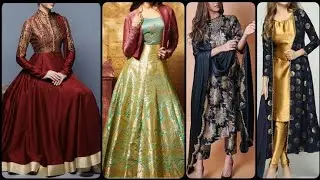 Brocade Suit Dresses /party wear brocade suits ###