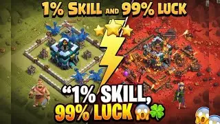 1% Skill, 99% Luck 😱🍀 | COC Clan War