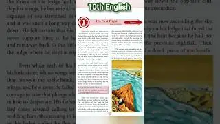His first flight | 10th English | Important Question #shorts