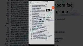 2nd year biology G1 2025 paper  Rawalpindi board || 12th class Biology paper G1 2025 Rawalpindi