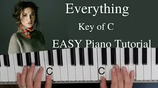 Everything  -Lauren Daigle | Paul Mabury and Jason Ingram (Key of C)//EASY Piano Tutorial
