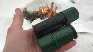 FIRE IN A SNOW STORM with TITAN Matches from UCO + Behemoth Sweet Fire